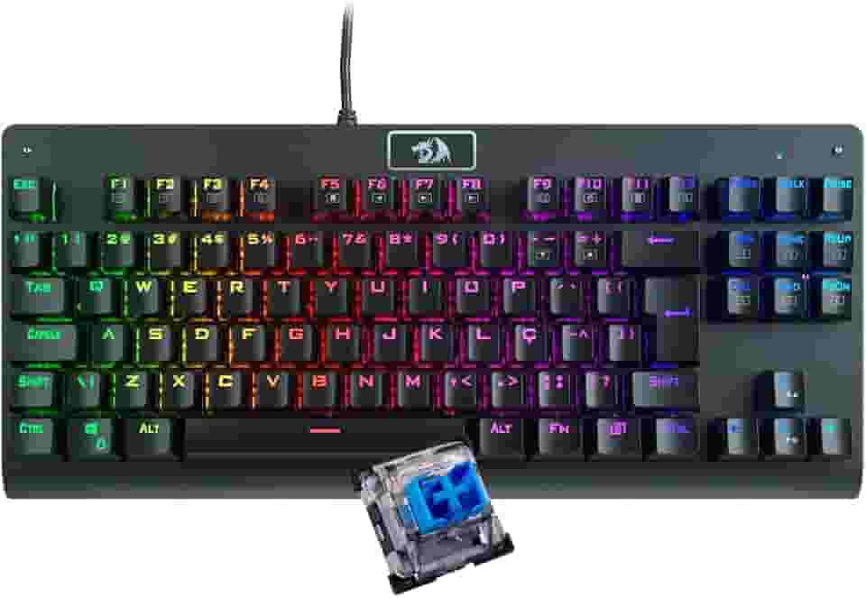 Teclado Mecânico Gamer Redragon Dark Avenger, RGB, Switch Outemu , ABNT2 - K568RGB-2, PRETO, UNICO
