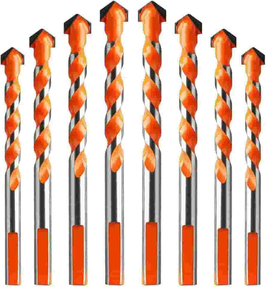 Conjunto de 8 Brocas Diamantadas Multifuncionais, 6mm 8mm 10mm 12mm