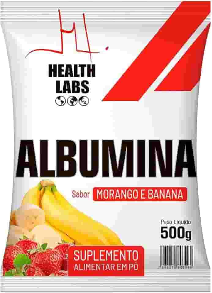 Albumina 500g Morango e Banana - Health Labs