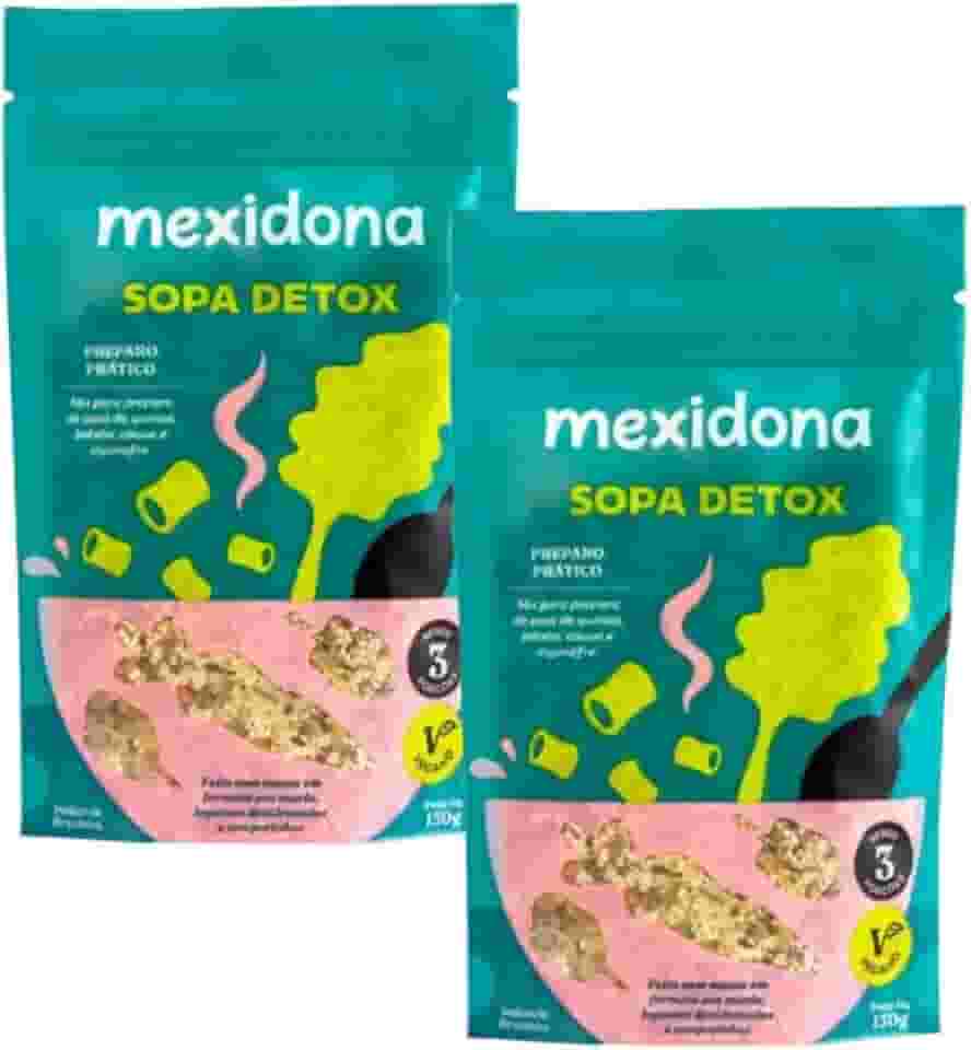 KIT 2X SOPA DETOX MEXIDONA 130G - NATURAL, VEGANA, SEM GLÚTEN