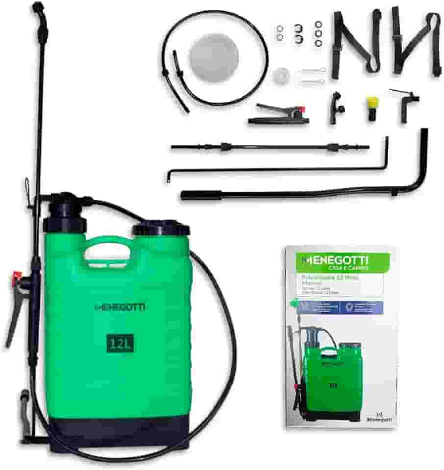 Pulverizador Costal Manual 12L Menegotti Para Aplicação Defensivos Agrícolas Original - 12L MANUAL