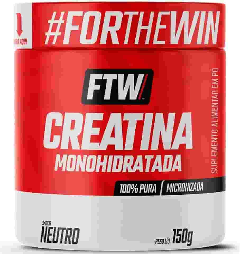 FTW Creatina Monohidratada 100% Pura - Explosão de Energia, Força e Resistência - Absorção Rápida para Ganho de Massa e Performance - Pote 150g