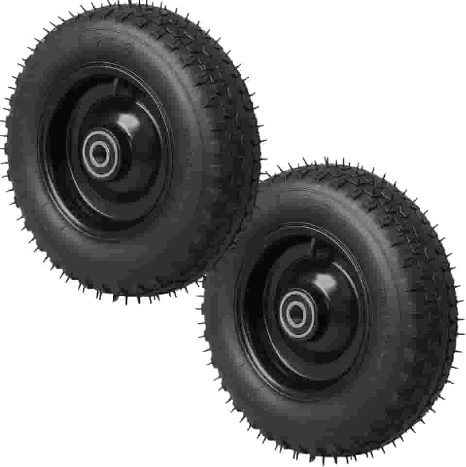 Kit 2 Rodas Carrinho De Mão Carga 8pol 3.25-8 Rol Esfera 25mm 300kg