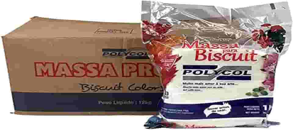 Massa Para Biscuit, Polycol, 1 kg, Branca
