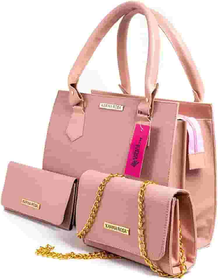 Bolsa Feminina Pasta + Bolsinha + Carteira Feminina