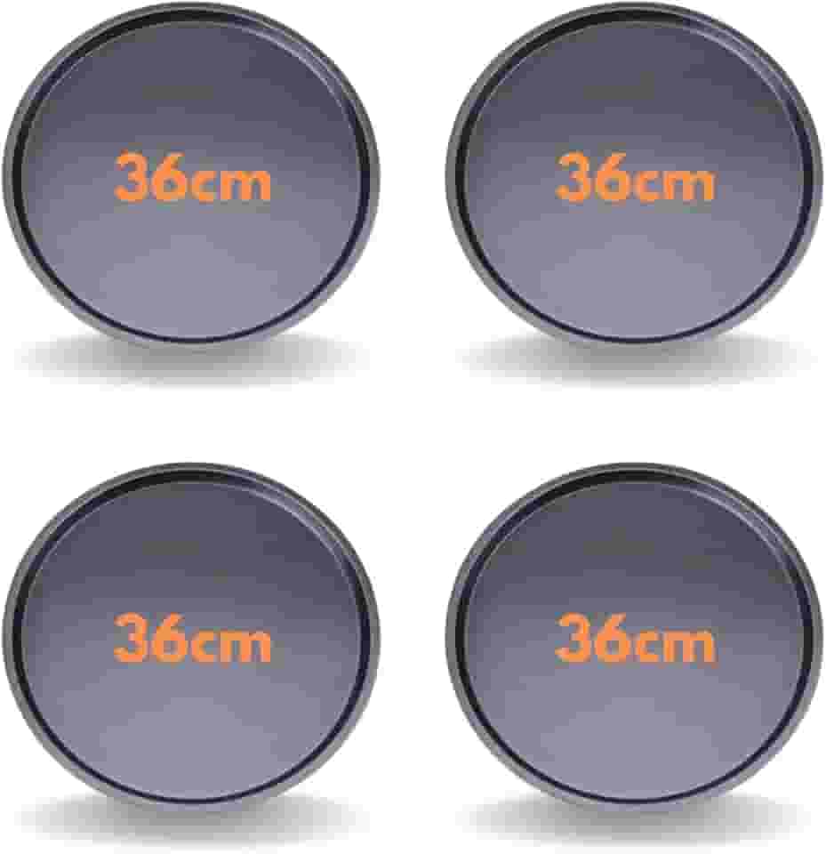 Kit 4 Forma De Pizza Assadeira 36cm Antiaderente Redonda