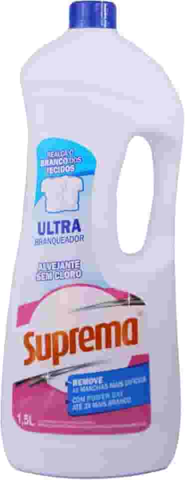 Alvejante sem Cloro 1.5L Branqueador/Roupas Brancas, Suprema