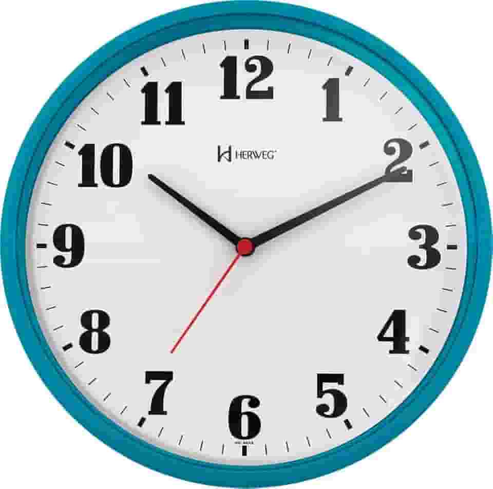 Relógio de Parede Quartz Turqueza Pantone 313