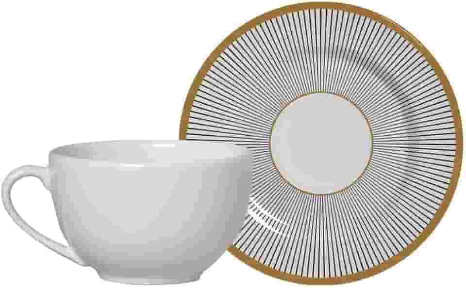 Xícara Chá com Pires Ritz Alleanza 250 ml 6 un