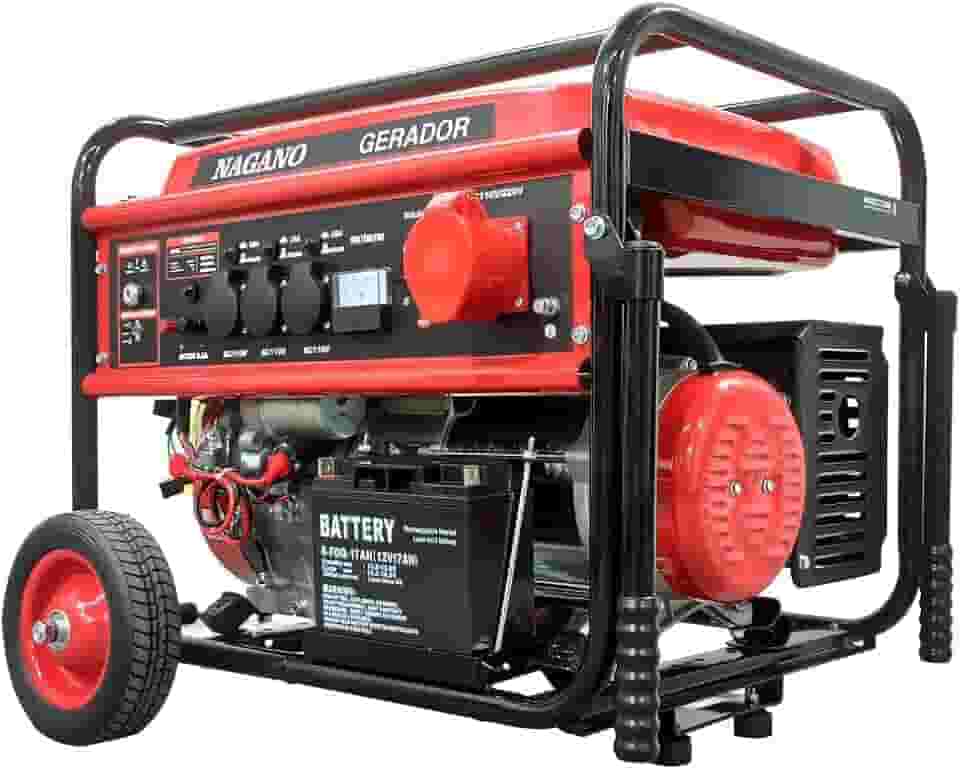 Gerador de Energia a Gasolina 9kva Trifásico 110v220v Partida Elétrica