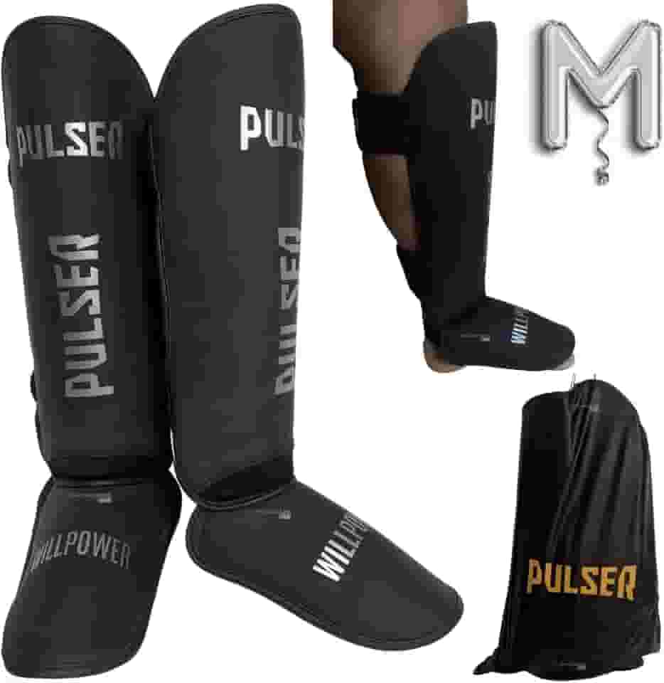 Caneleira Protetor Canela Pulser Thunder Muay Thai Kickboxing Will Power Profissional