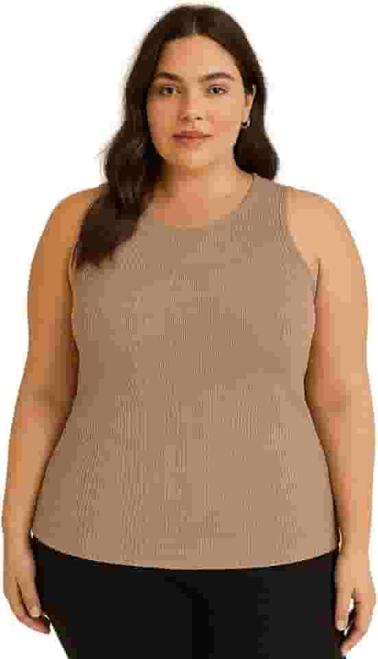Blusa Femina Plus Size Regata Americana Basica