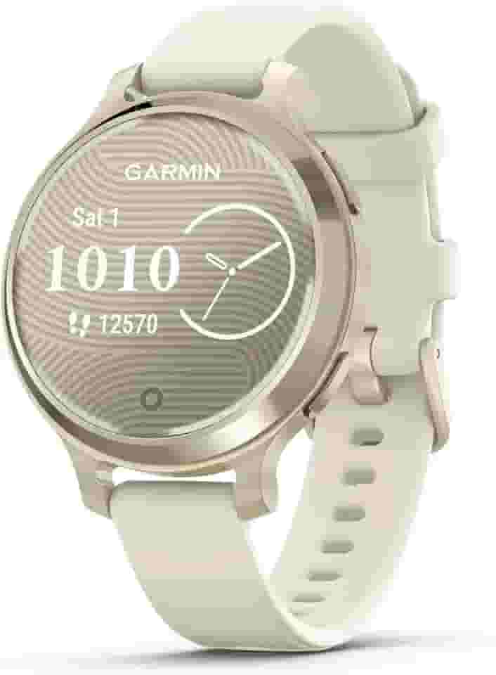 Garmin Relógio Lily 2 Active Lunar Gold com Branco 38mm com Monitor de Atividades