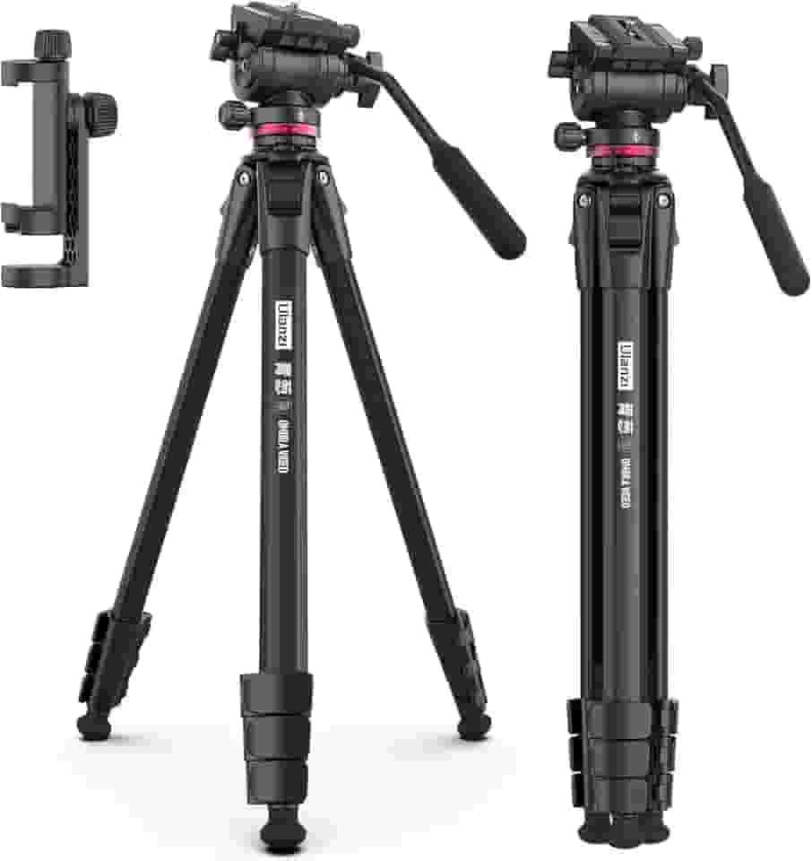 Tripé de câmera profissional ULANZI MT-56 Ombra, alumínio, preto, carga máxima de 6 kg, compatível com DSLR, filmadora, telefone, altura de 160 cm, pernas de 3 seções, cabeça de inclinação panorâmica