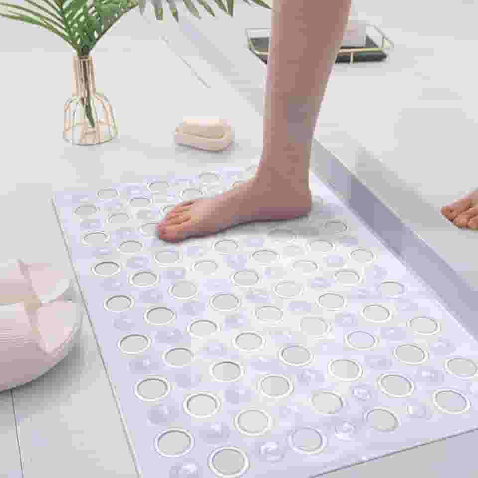 Tapete de Banheiro Box Antiderrapante Ventosas Antimofo Minicasa Transparente