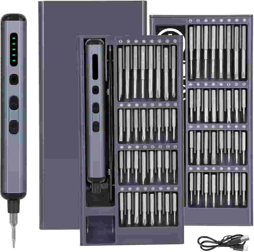 Chave de Fenda Elétrica, Conjunto de Chaves de Fenda Elétricas 68 em 1 de Precisão 48 x 28 mm Bits 16 x 45 mm Bits, Mini Parafusadeira Elétrica, Com Luz LED, Recarregável USB Portátil Profissional