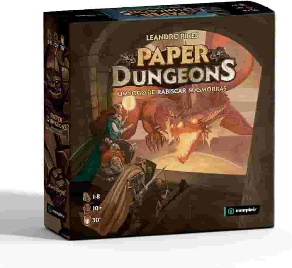 MeepleBR, Paper Dungeons, Jogo de tabuleiro Expert, 1 a 8 jogadores