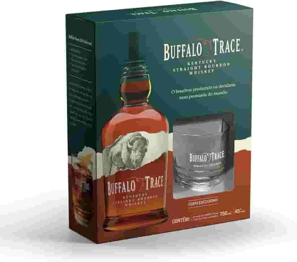 Kit Whisky Buffalo Trace 750ml com 1 Copo de Vidro Exclusivo