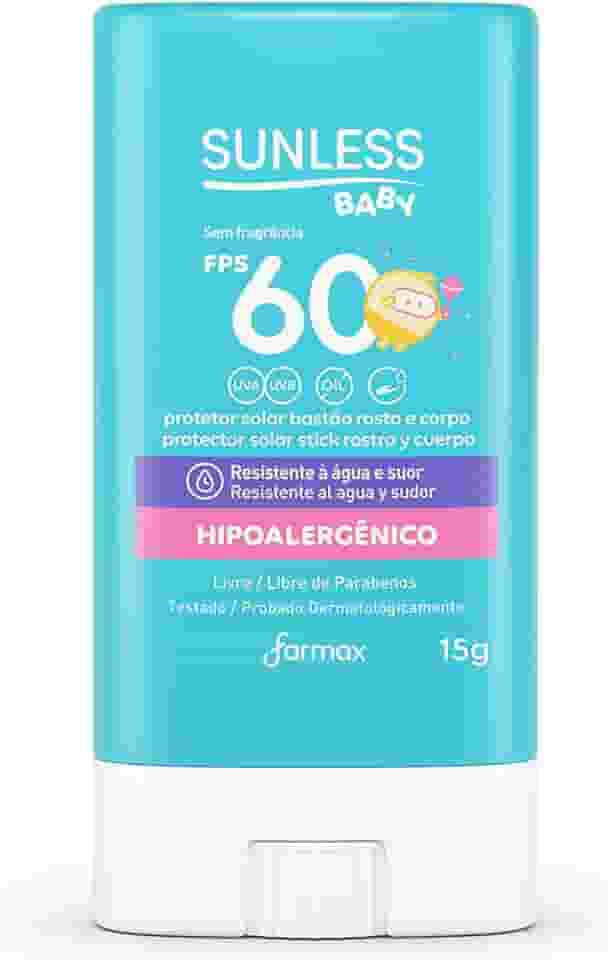 Sunless Protetor Solar Baby Bastão Fps60 Sunless 15G