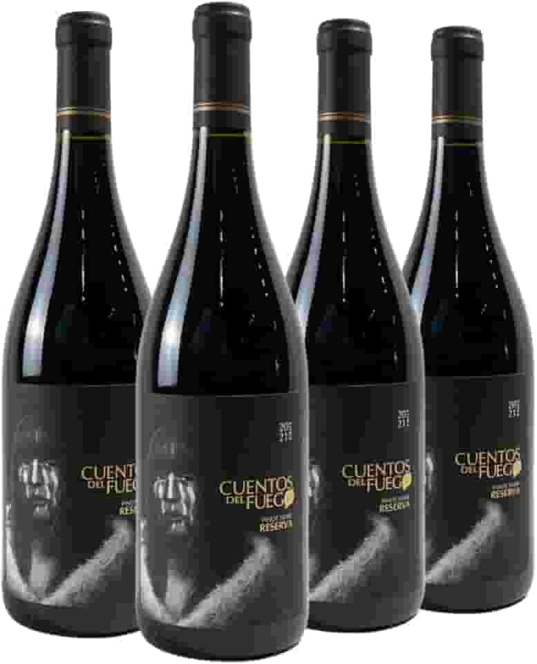Kit com 4 - Vinho Tinto Pinot Noir Reserva Cuentos Del Fuego 750ml