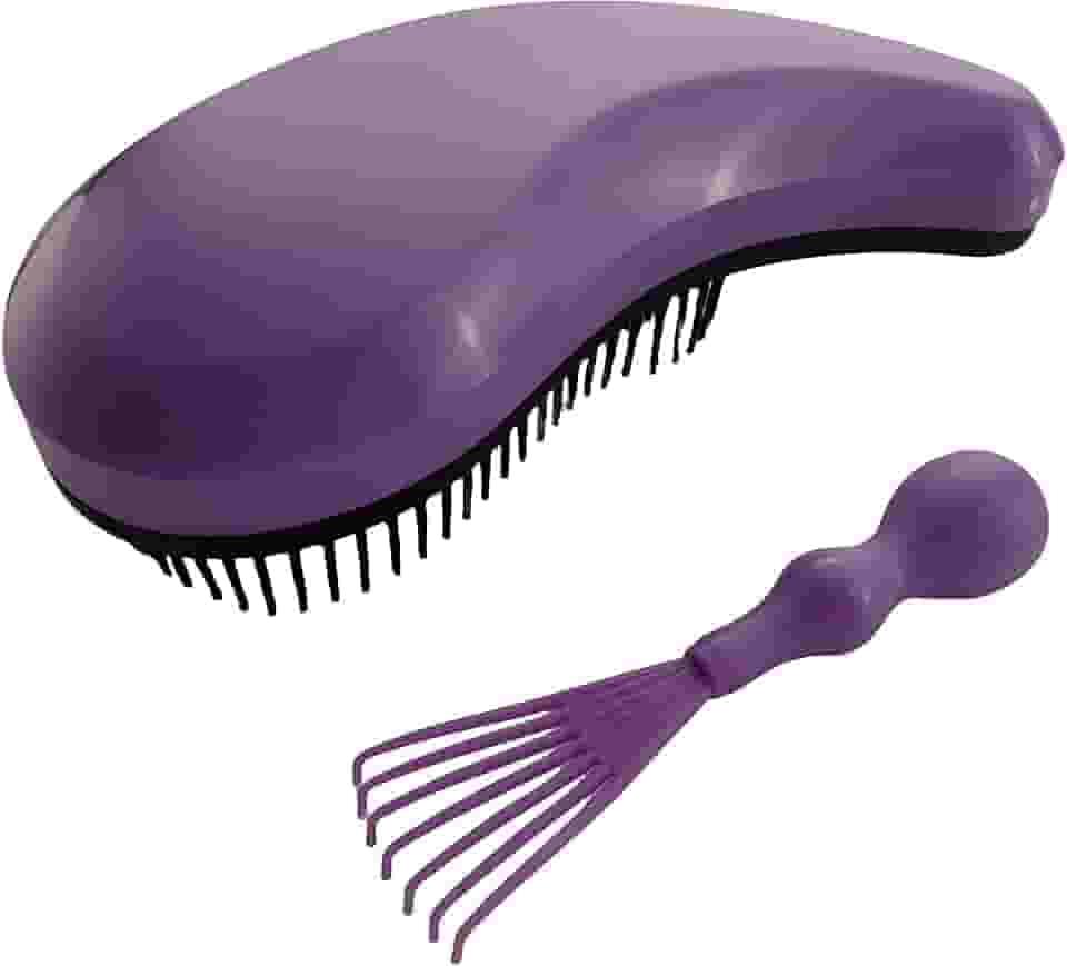 Escova de cachorro para cães pequenos – escova macia para cães – perfeita para Yorkie, Shih Tzu, Maltipoo e maltês – Escova suave para remoção de pelos de cães e cuidados em casa (roxo claro)