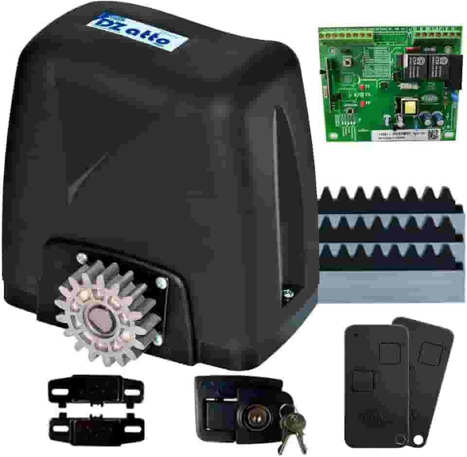 Motor Para Portão Dz Atto 350kg 1/5 de HP Deslizante Rossi 3 Metros e Meio de Cremalheira (220)