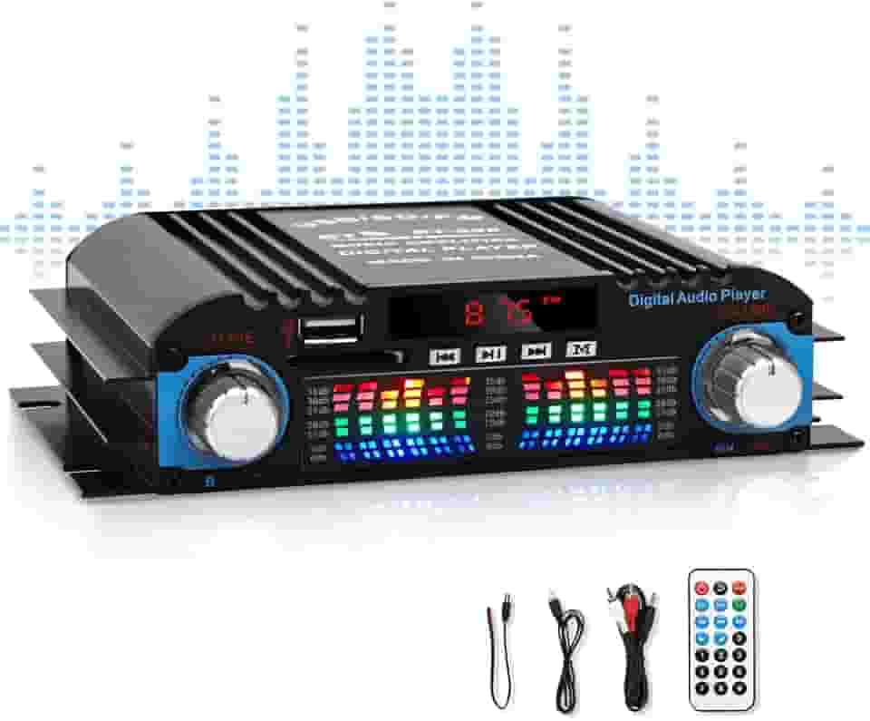 Genérico Mini Amplificador de Potência de Áudio Profissional, 60Wx4, 4 Canais, Placa Amplificadora de Potência Estéreo, HiFi Amplificador Digital de Áudio