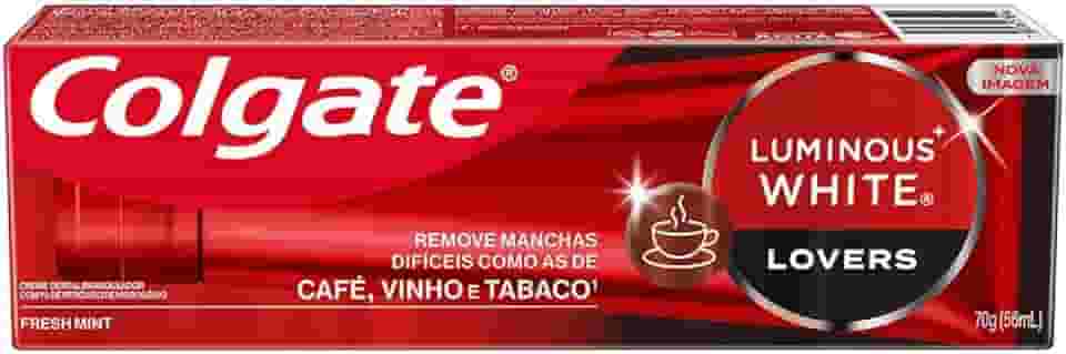 Colgate Creme Dental Clareador Luminous White Lovers Manchas de Café 70g