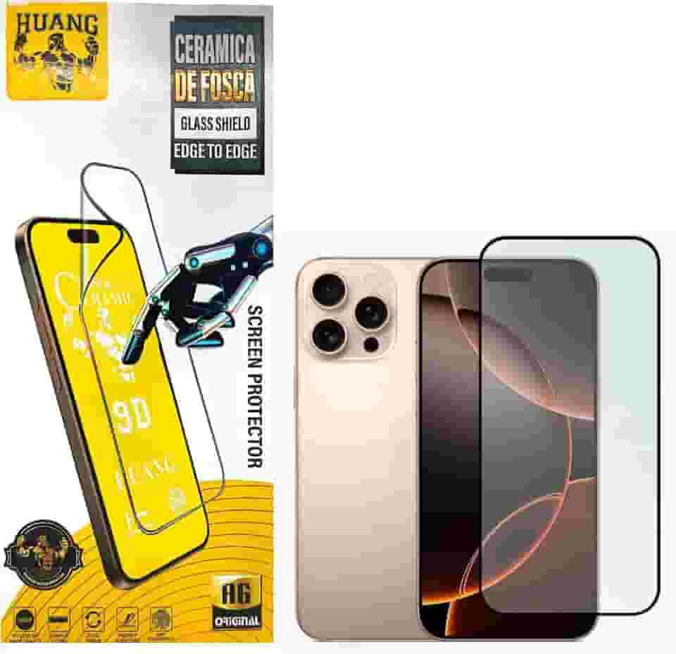 Película Cerâmica Fosca 9D Protetora de Tela Anti-riscos queda Proteção Total Compatível com Celular Iphone X/11/12/13/14/15/16e PRO MAX (15 PRO MAX / 16PLUS)