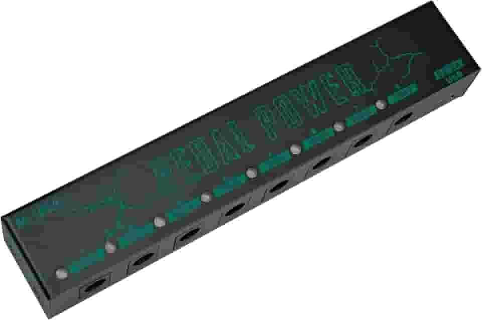 M-VAVE Fonte Alimentação 8 Saídas M-VAVE PEDAL POWER para Pedaleira Guitarra - 6x9V 100mA + 2x9V 300mA Proteção Contra Sobrecarga LED Indicador Portátil USB-C Inclui 8 Cabos DC Ideal Estúdio Palco