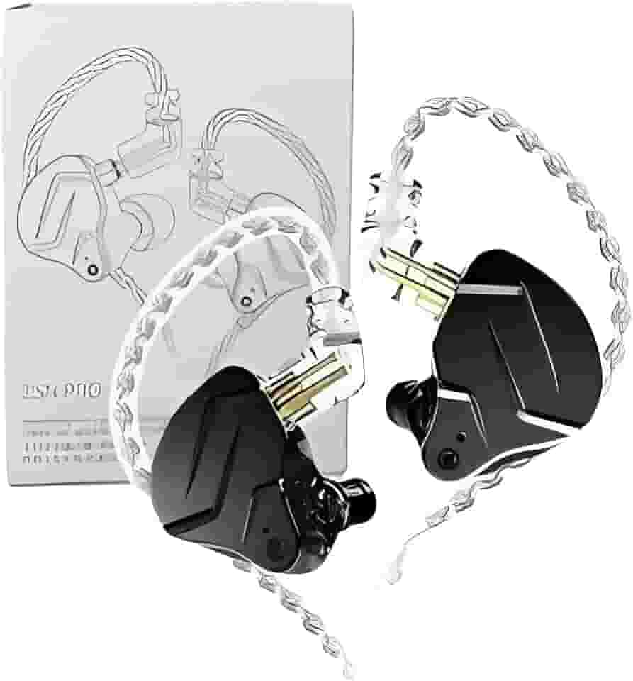 Fone de Ouvido Profissional KZ ZSN Pro X Intra-auricular, Driver Híbrido, Cabo Destacável, Original - Excelência em Som para Músicos e Cantores - Modelo 2024 - AlverSun (PRETO)