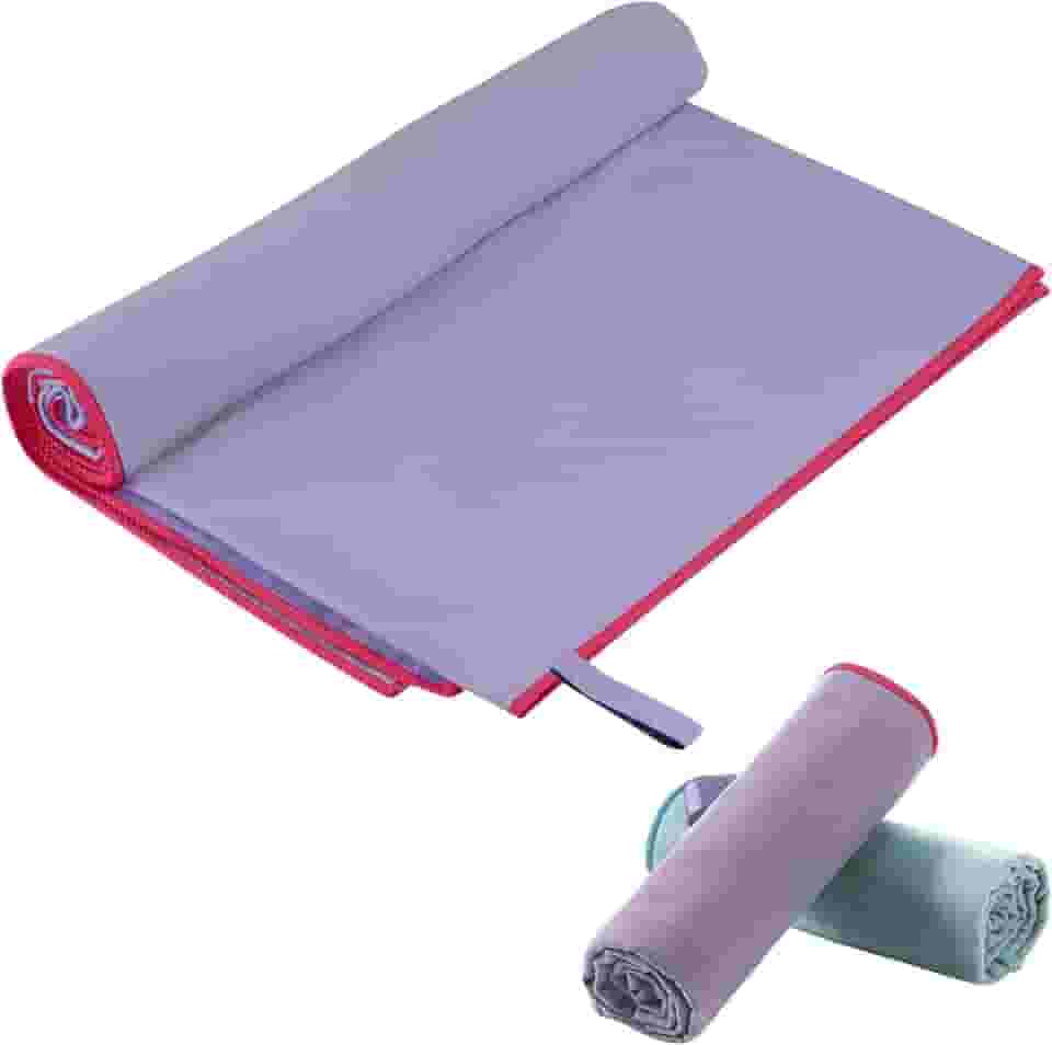Kit 2 Toalha Microfibra,Toalha Microfibra Natação,Material de Fibra para,Adequado para Academia, Camping e Natação (Roxo+Azul)