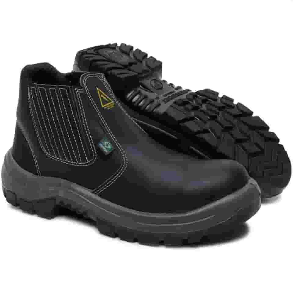 Bota Botina Segurança Couro Proteção Eletricista Leve Ca Epi