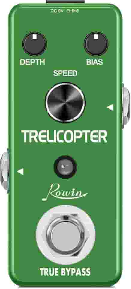 Rowin Pedal de Tremolo para Guitarra Trelicopter Effects