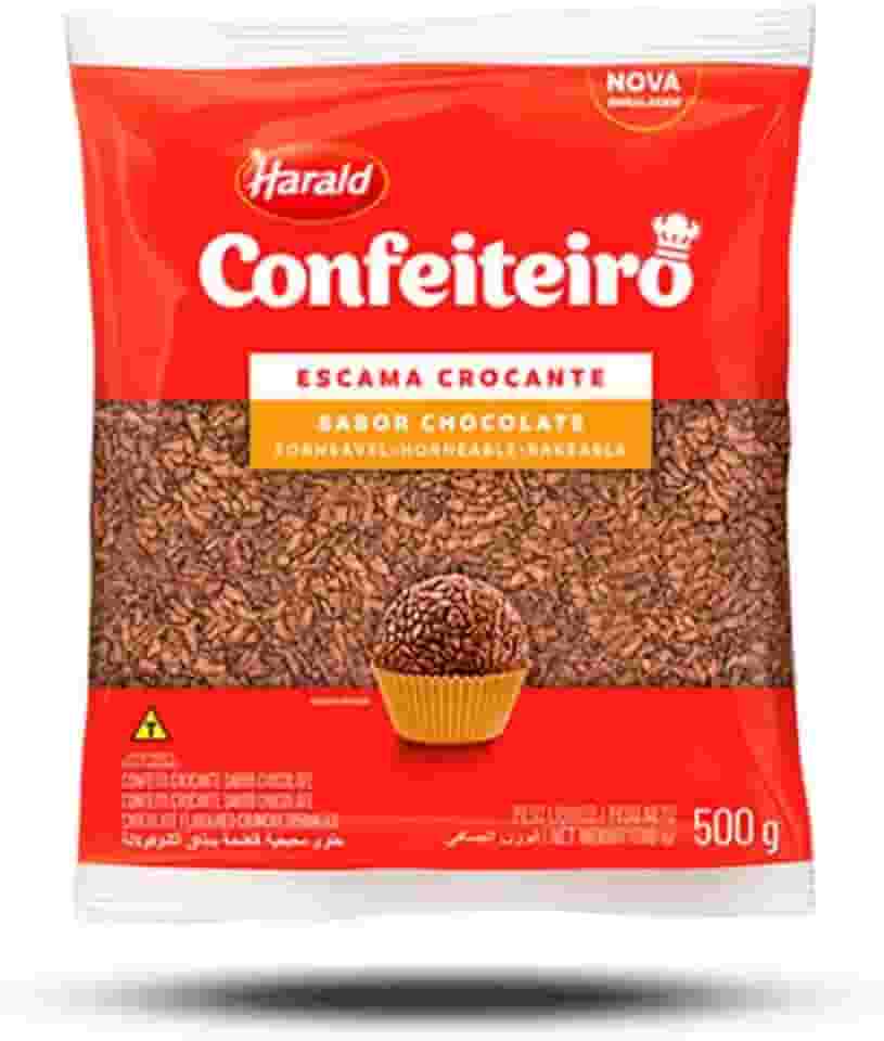 Confeito Chocolate Escamas Crocante 500g - Harald