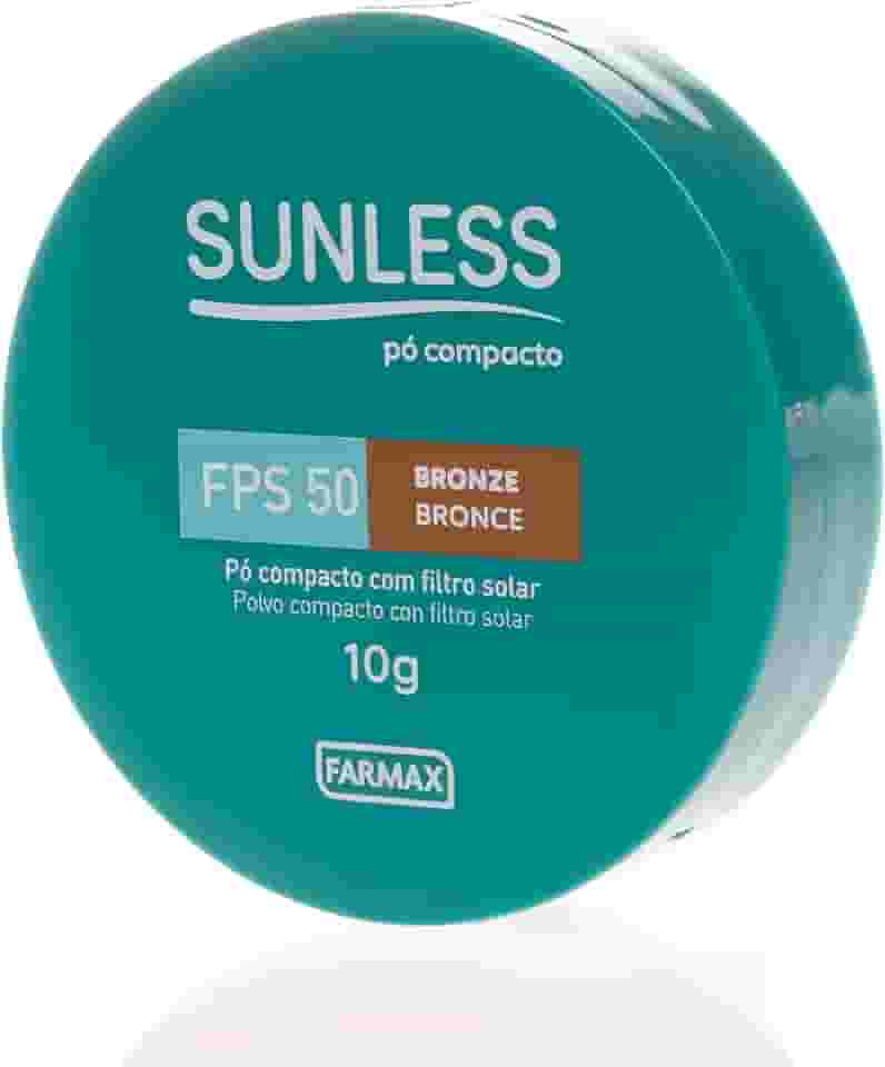 Pó Compacto Sunless Bronze Textura Fina e Efeito Matte Aveludado FPS50 10g