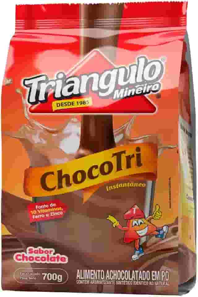 Achocolatado em Pó Chocotri, Embalagem de 700g, Triângulo.