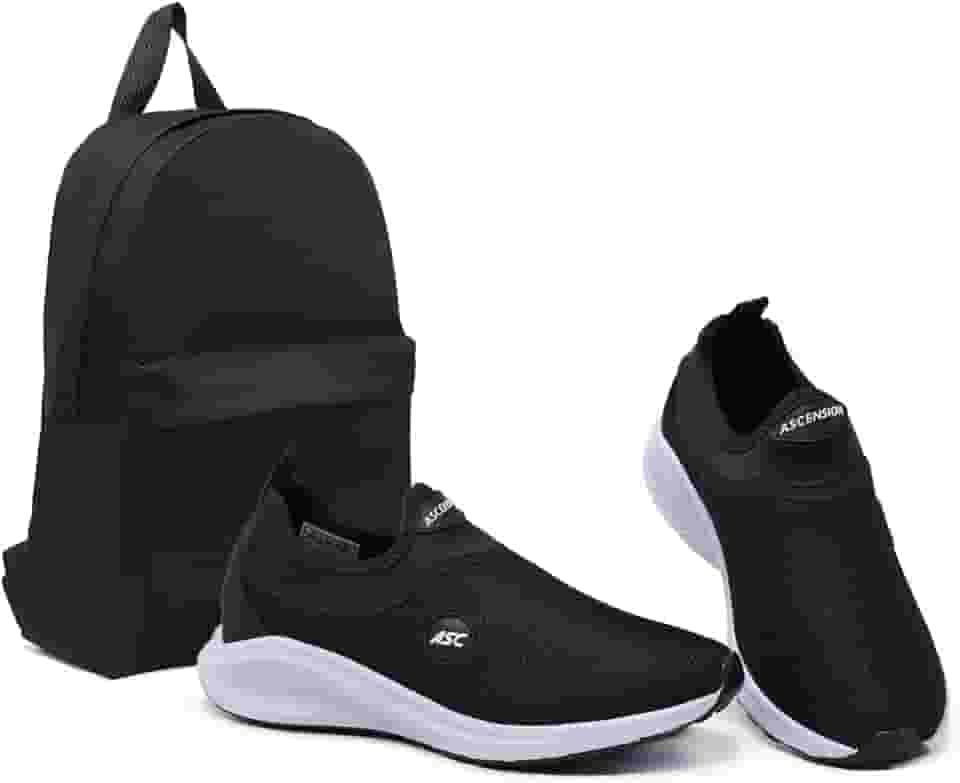 Tênis Ortopédico Unissex Tipo Meia Ascension + Mochila Basica | Calce Fácil, Leve, Confortável – Ideal para Caminhada, Academia e Uso Diário