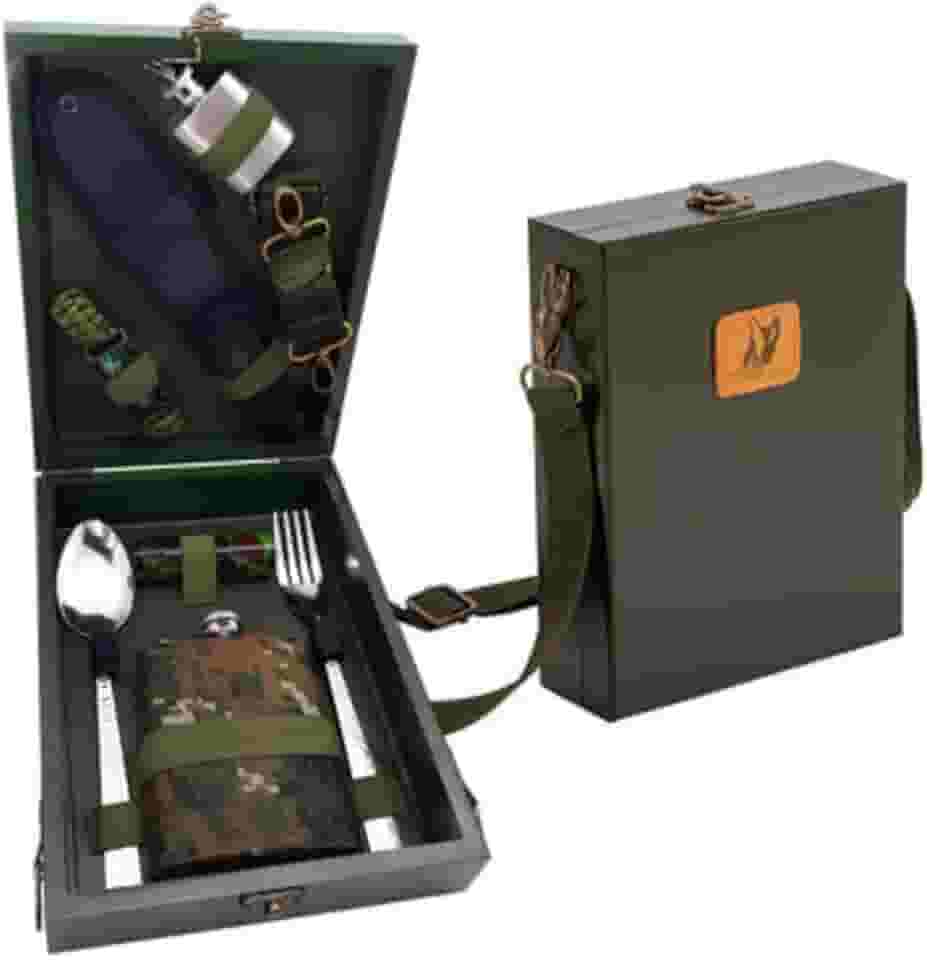 Kit De Camping, Sobrevivencia tatico E Escalada C/Utensílios a Cor Verde