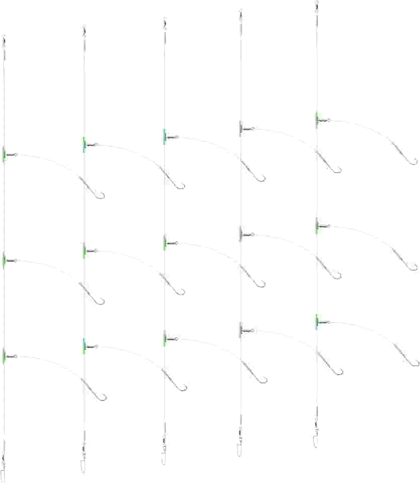 5 peças de pesca marítima, plataformas de melindrosa pré-amarradas, anzol de pesca marítima tamanhos 1, 2/0 para fundição de praia, linguado de pesca costeira, badejo, robalo, solha