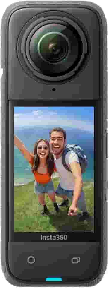 Câmera padrão Insta360 X4, visão de 360°, à prova d'água, resolução 8K, vídeo de grande-angular 4K, bastão de selfie invisível, protetores de lente removíveis, bateria com autonomia de 135 minutos