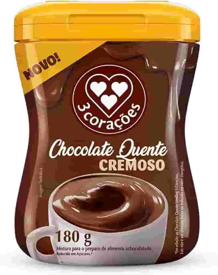 3 Corações Chocolate Quente Cremoso, 180g