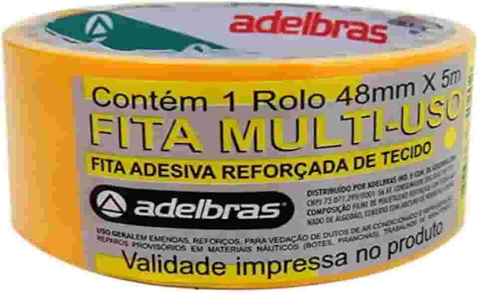 Fita Silver Tape, Adelbrás, Amarela, Rolo de 48mmx5m