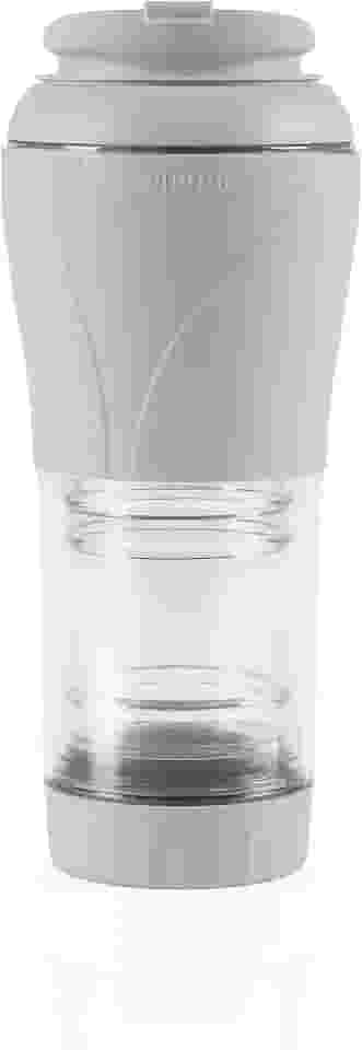 Cafeteira Portátil Pressca 350ml – Preparo Rápido de chá e café Sem Filtro Descartável | Ideal para Viagens, Escritório e Casa | Livre de BPA - Cor: Cinza Fendi