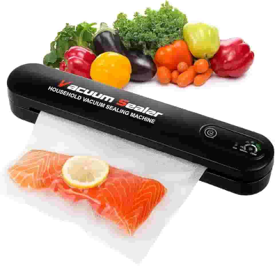 Seladora a Vácuo Automática Bivolt Portátil Doméstica, Embaladora Elétrica de Alimentos, Compacta, Queijo, Frutas e Vegetais, Embalar Kitchen Manual Profissional Embalador Carnes Plástico Empacotadora