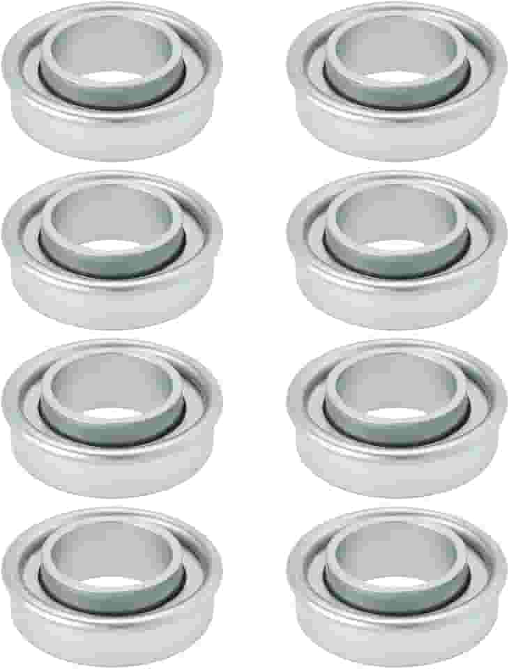 8 peças de rolamentos de roda resistentes OD35mm ID 20 mm A 12 mm para a maioria dos modelos de carrinho de serviço pesado prata