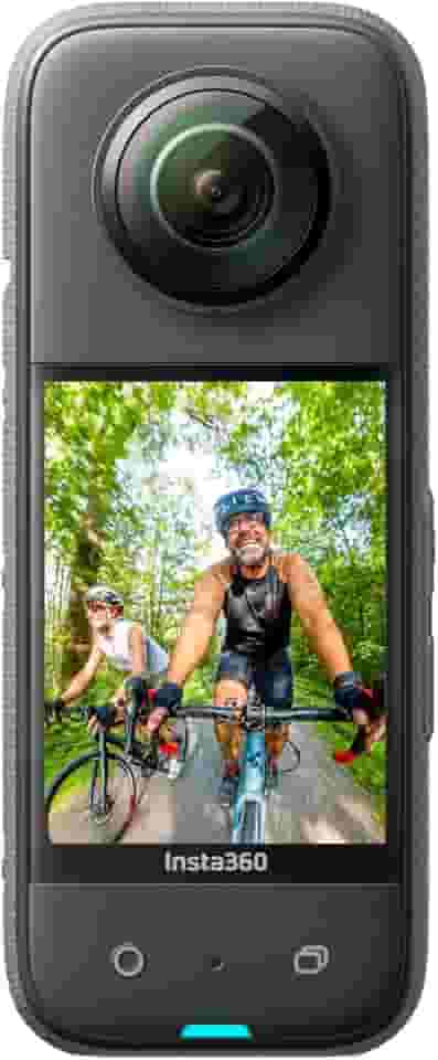 Insta360 Câmera de ação X3-360 com vídeo HDR ativo 5,7K 360, câmera de lente única 4K, impermeável, estabilização FlowState, tela sensível ao toque de 2,3 polegadas, edição de IA, para motocicleta,