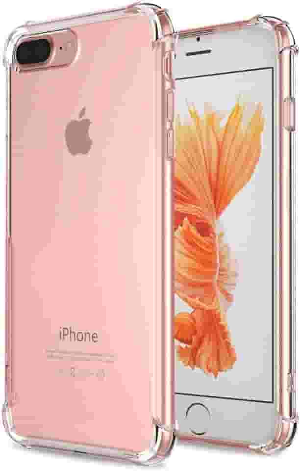 Capa Capinha Anti Impacto Shock Resistente para Apple iPhone 7 Plus 8 Plus, Tela 5.5 Polegadas, Transparente