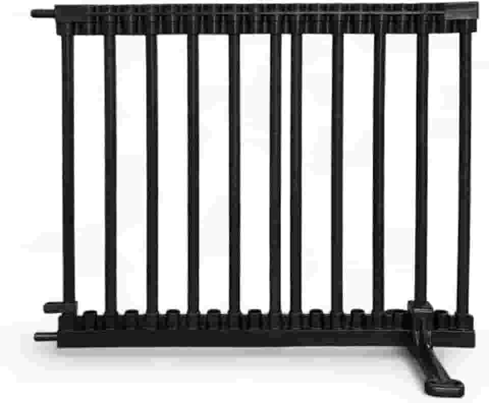 Grade Modular para Piscina e Jardim segurança Infantil e Pet Alturas 60cm 80cm 100cm Espaçamento 5cm Entre Grades Segurança Externa Extensível e Resistente Grade de Proteção (Preto, 60cm Altura)