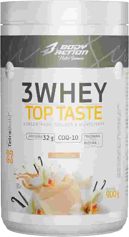 3 Whey Top Taste 900g Sabor Baunilha Bodyaction